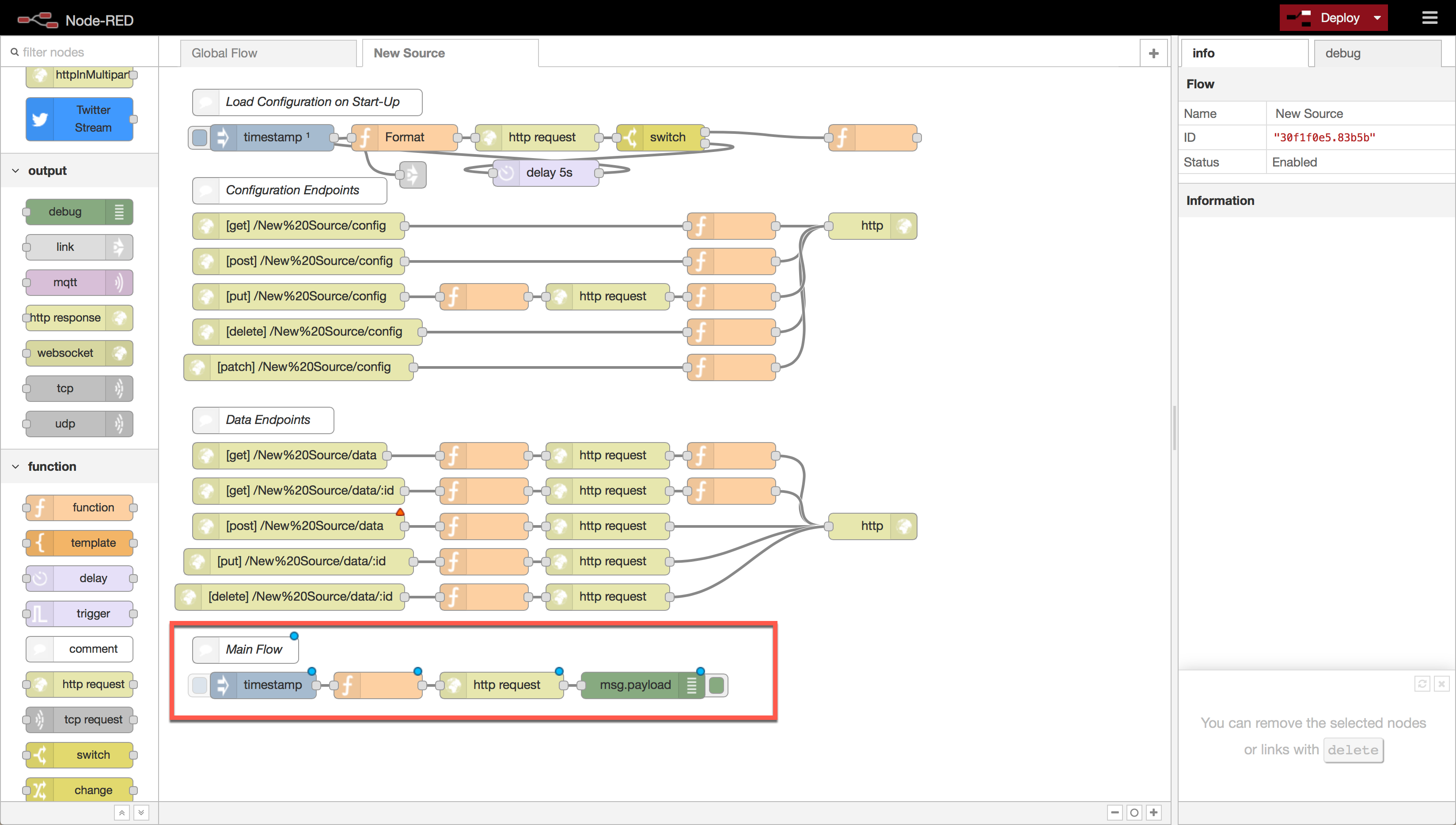 New Source Template Flow